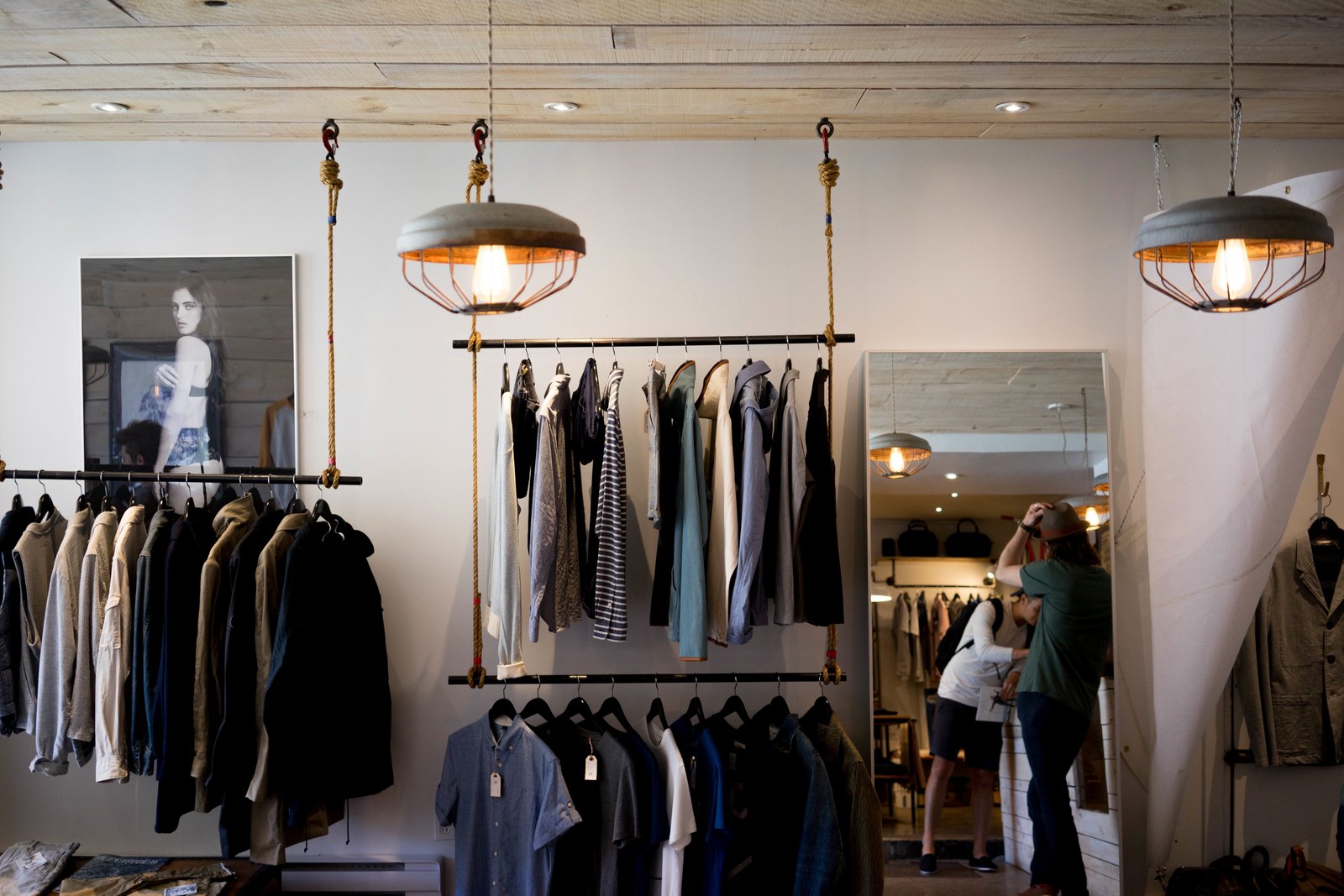 Sales floor of a clothing store
